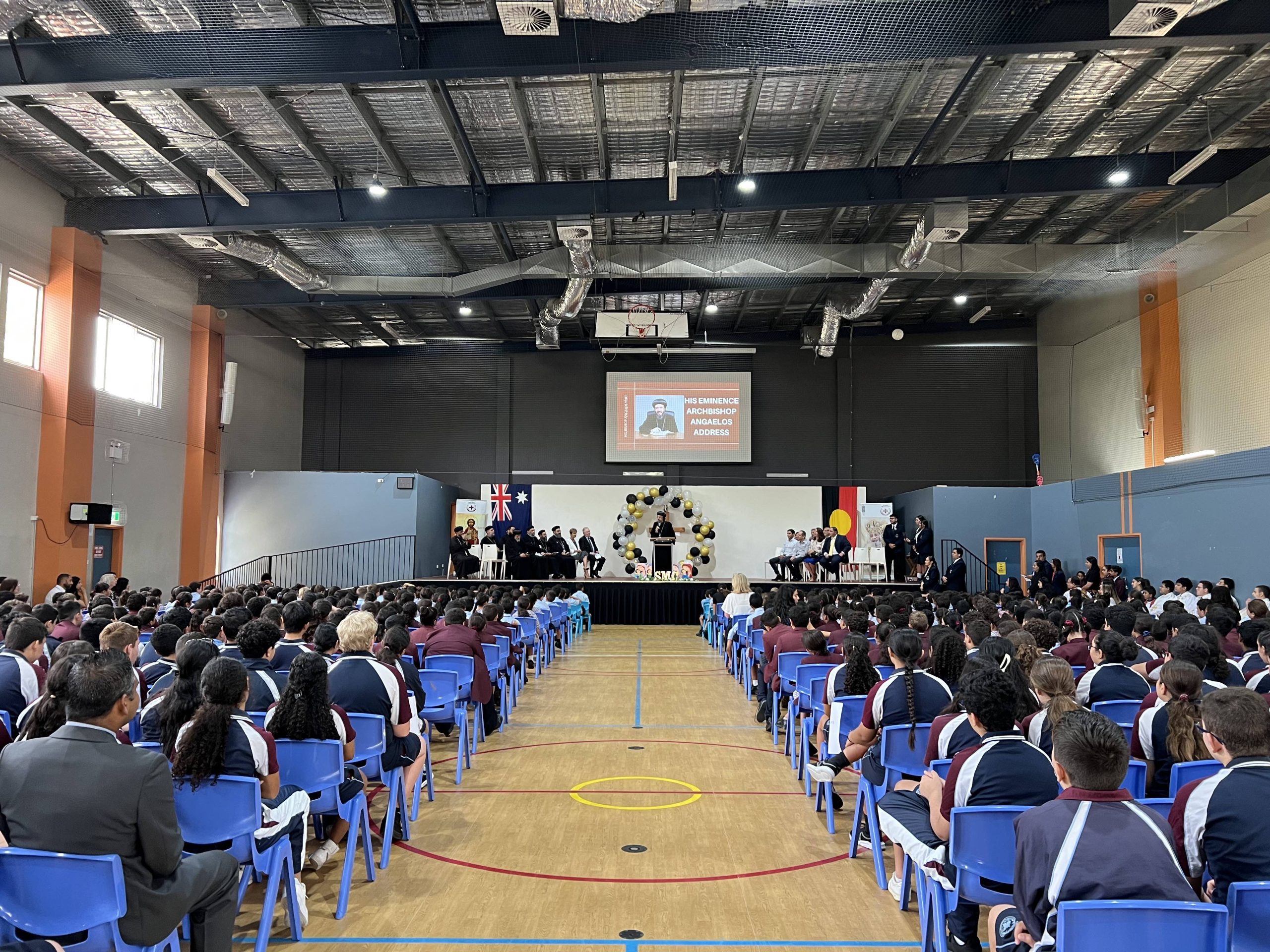 College assembly.