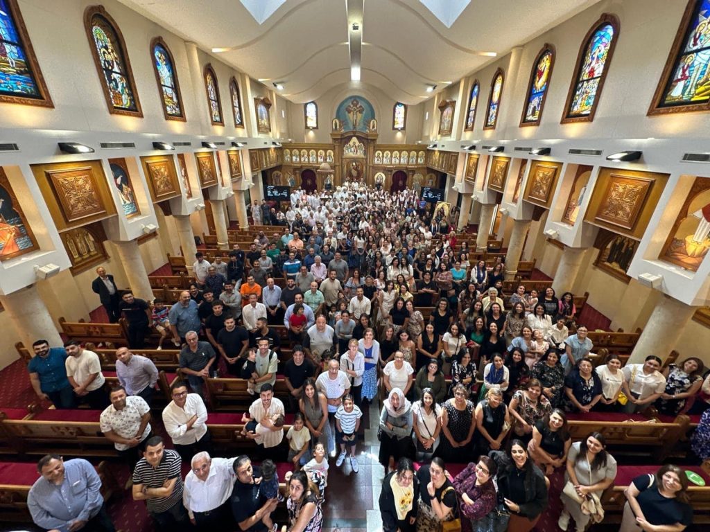 Congregation photo at St Mary & St Mina's Cathedral.