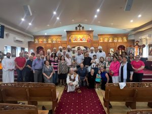 With the clergy and congregation at Sts Cosman & Demian Church, Kellyville.